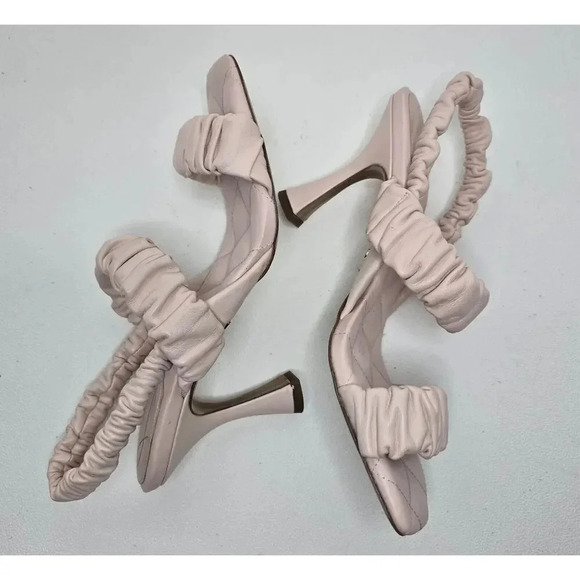 Sam Edelman Marlena Stretch Slingback Sandals Blush Pink Sq Toe Womens Sz 7.5 - Picture 6 of 9